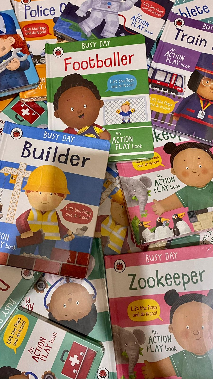 Neatly organized shelf of children's books